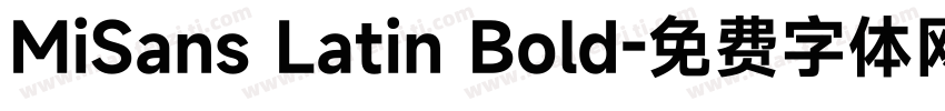 MiSans Latin Bold字体转换